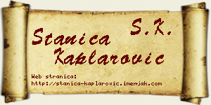 Stanica Kaplarović vizit kartica